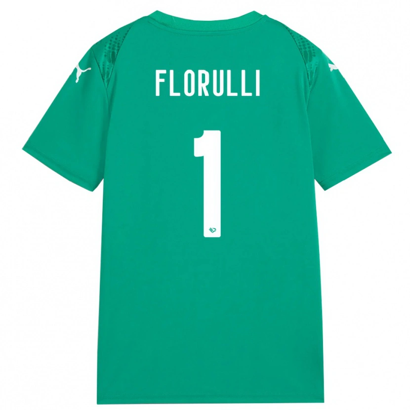 Danxen Børn Gerlando Florulli #1 Hav Grøn Hvid Målmandstrøje 2025/26 Trøje T-shirt