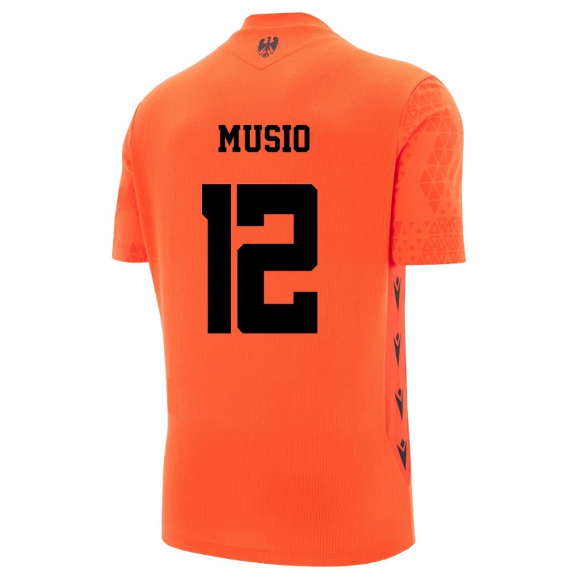 Danxen Børn Luca Musio #12 Mørk Orange Sort Målmandstrøje 2025/26 Trøje T-shirt