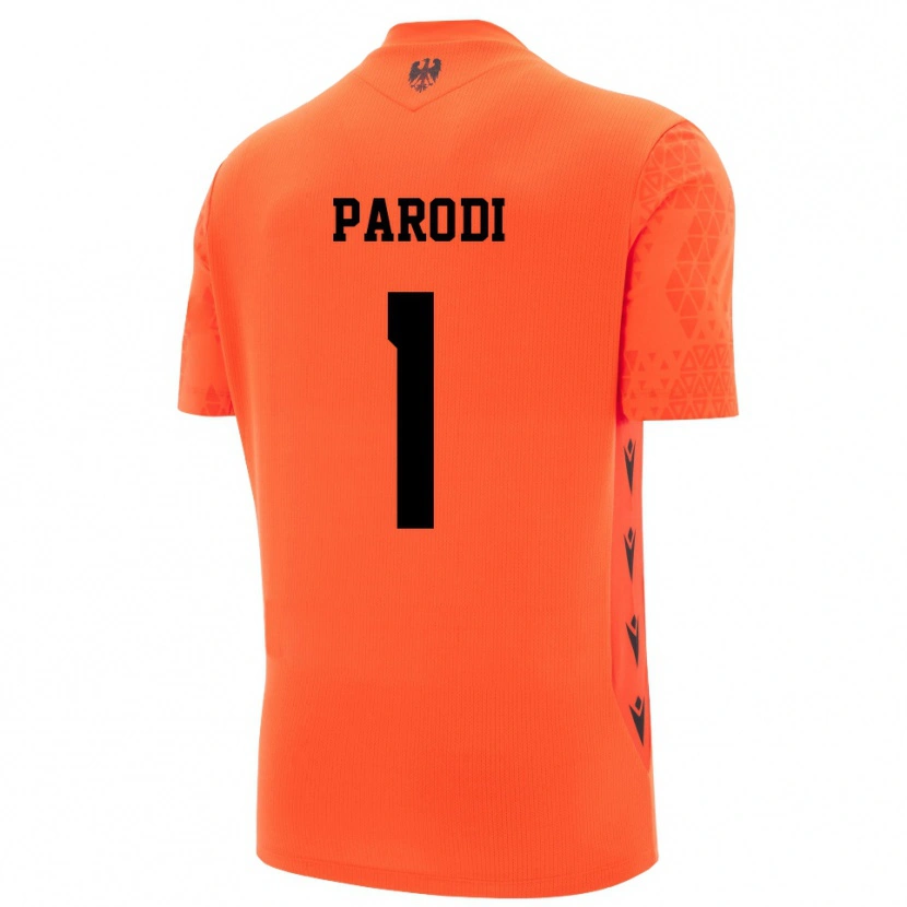 Danxen Børn Alessio Parodi #1 Mørk Orange Sort Målmandstrøje 2025/26 Trøje T-shirt