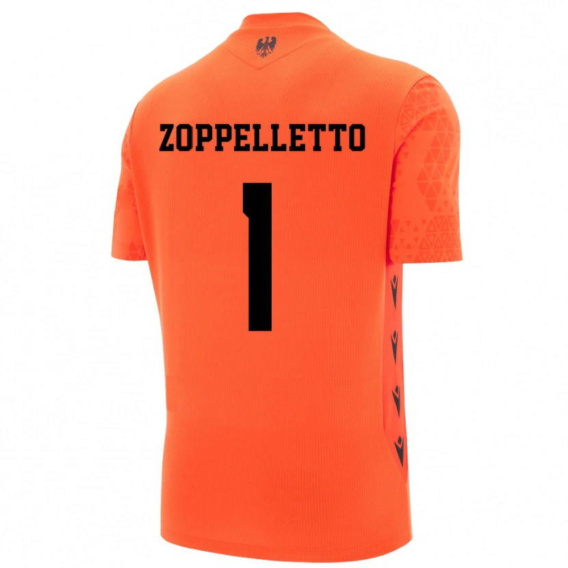 Danxen Børn David Zoppelletto #1 Mørk Orange Sort Målmandstrøje 2025/26 Trøje T-shirt