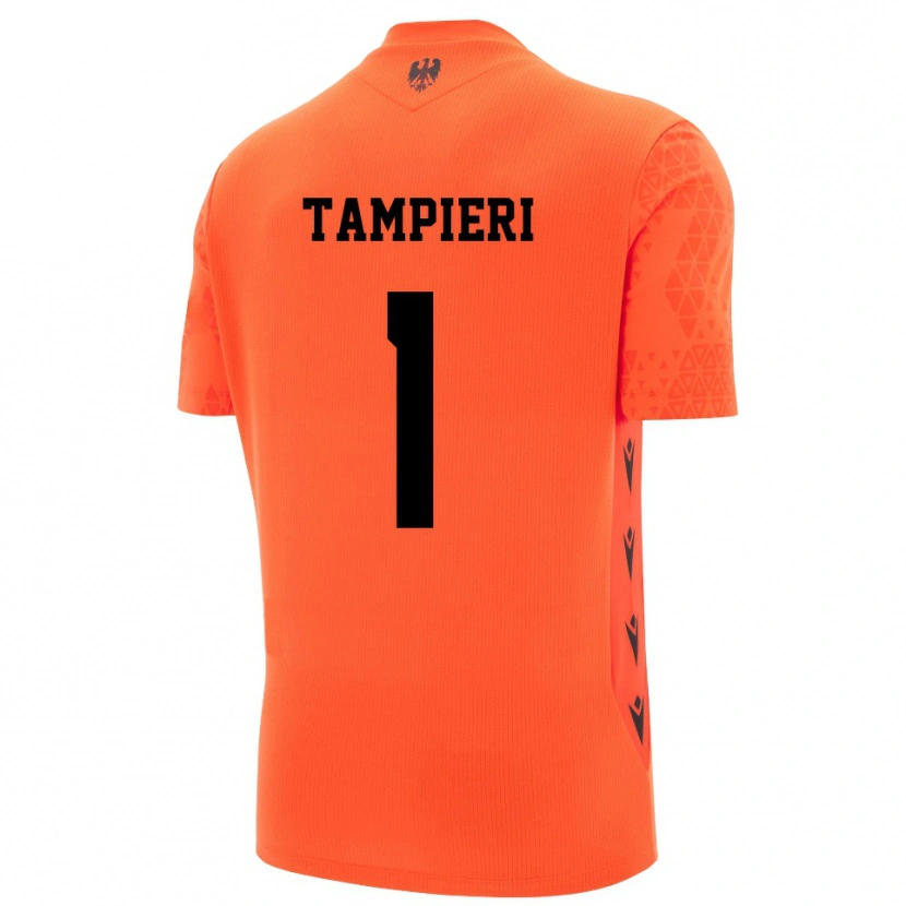 Danxen Børn Amanda Tampieri #1 Mørk Orange Sort Målmandstrøje 2025/26 Trøje T-shirt