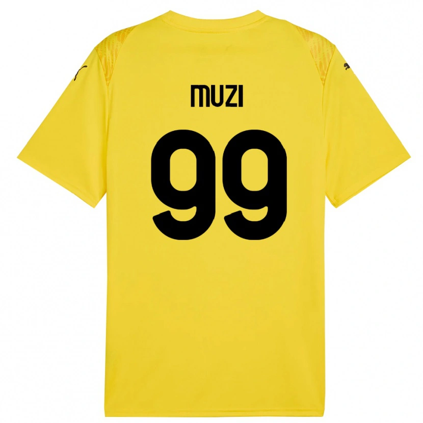 Danxen Børn Christian Muzi #99 Gul Sort Målmandstrøje 2025/26 Trøje T-shirt