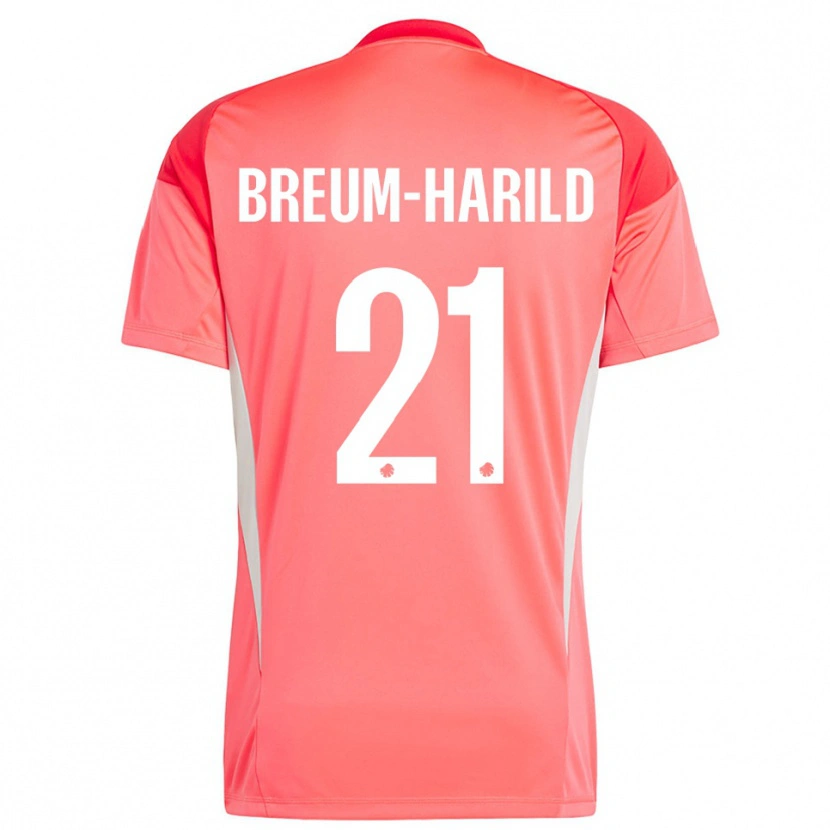 Danxen Børn Tobias Breum-Harild #21 Rød Hvid Målmandstrøje 2025/26 Trøje T-shirt