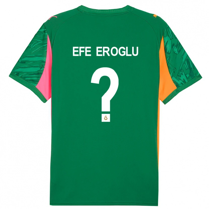 Danxen Børn Cem Efe Eroğlu #0 Grøn Orange Pink Målmandstrøje 2025/26 Trøje T-shirt