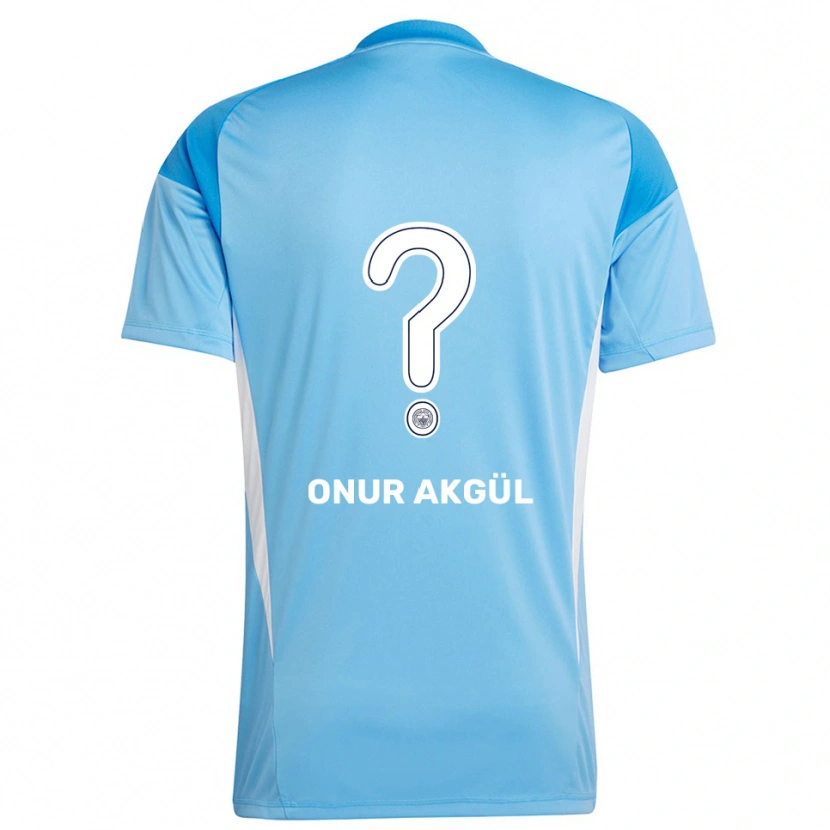 Danxen Børn Rüzgar Onur Akgül #0 Kongelig Blå Hvid Målmandstrøje 2025/26 Trøje T-shirt
