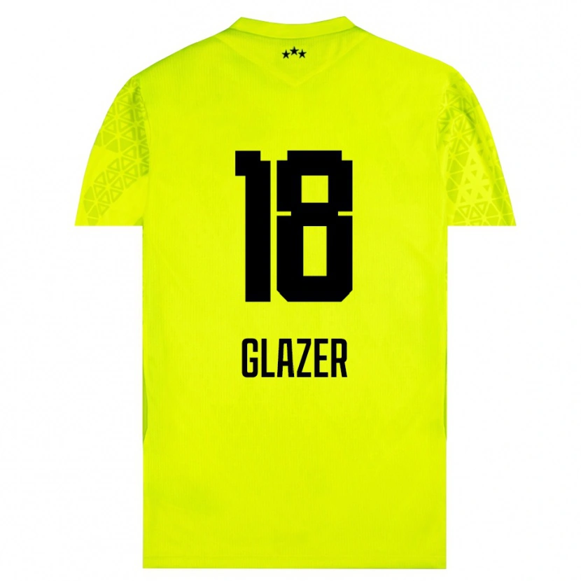 Danxen Børn Omri Glazer #18 Gul Grøn Sort Målmandstrøje 2025/26 Trøje T-shirt