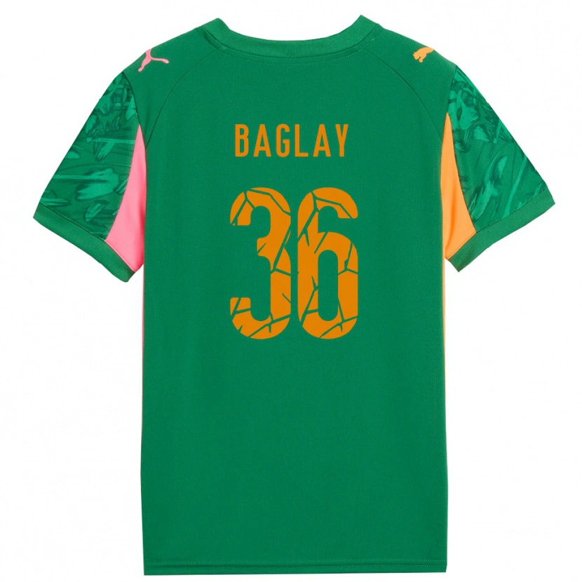 Danxen Børn Rostyslav Baglay #36 Grøn Orange Pink Målmandstrøje 2025/26 Trøje T-shirt