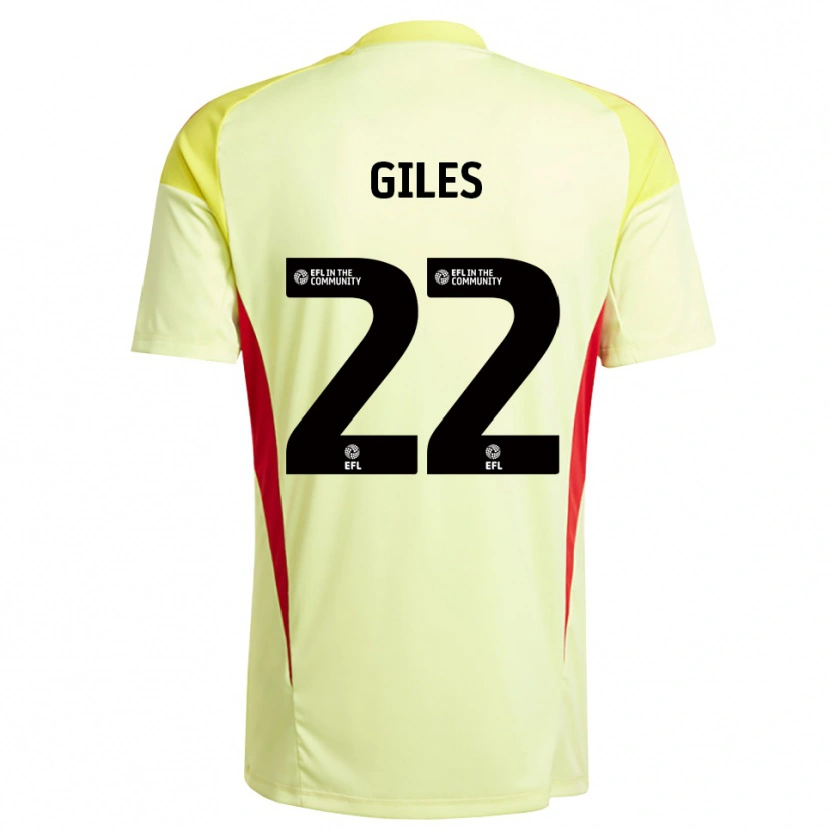 Danxen Børn Olivia Giles #22 Lysegul Målmandstrøje 2025/26 Trøje T-shirt