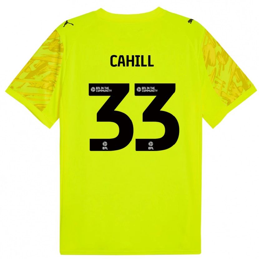Danxen Børn Killian Cahill #33 Fluorescerende Grøn Målmandstrøje 2025/26 Trøje T-shirt