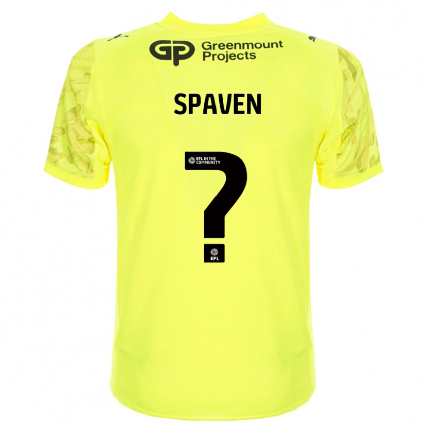 Danxen Børn Jake Spaven #0 Fluorescerende Grøn Sort Målmandstrøje 2025/26 Trøje T-shirt