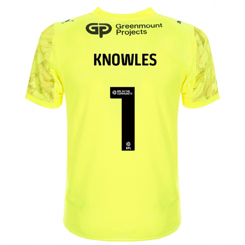 Danxen Børn Amelia Knowles #1 Fluorescerende Grøn Sort Målmandstrøje 2025/26 Trøje T-shirt