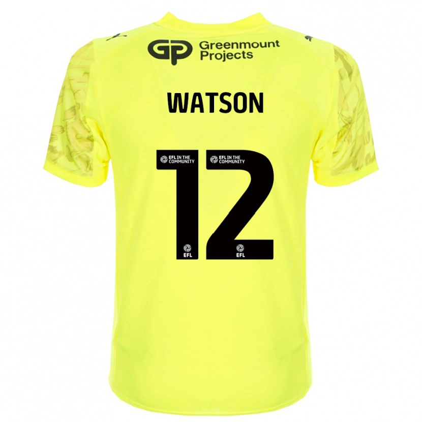 Danxen Børn Tom Watson #12 Fluorescerende Grøn Sort Målmandstrøje 2025/26 Trøje T-shirt