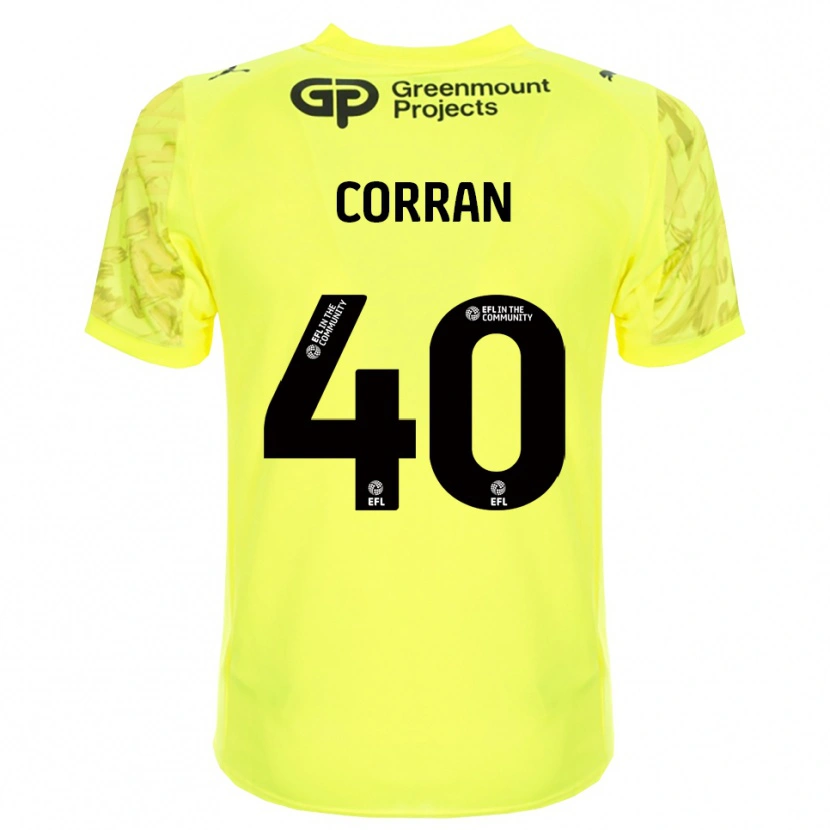 Danxen Børn Matthew Corran #40 Fluorescerende Grøn Sort Målmandstrøje 2025/26 Trøje T-shirt