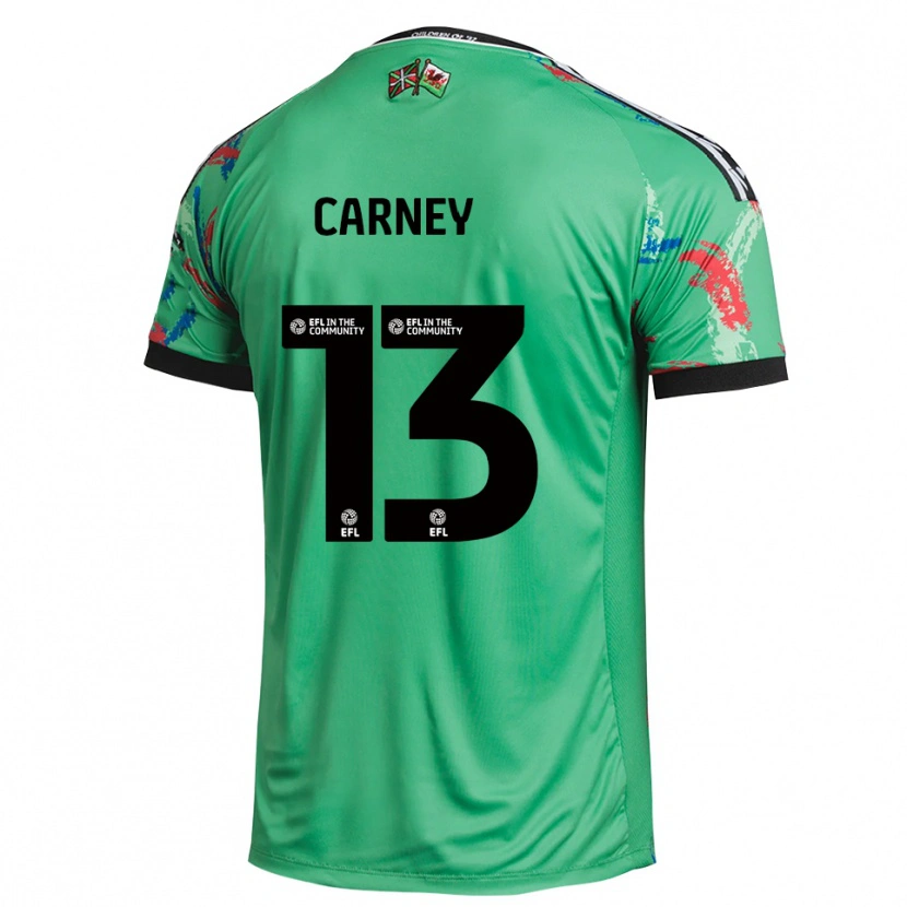 Danxen Børn Jacob Carney #13 Grøn Rød Målmandstrøje 2025/26 Trøje T-shirt