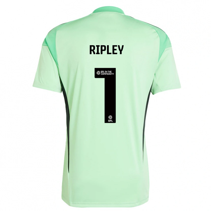 Danxen Børn Connor Ripley #1 Lys Grøn Sort Målmandstrøje 2025/26 Trøje T-shirt