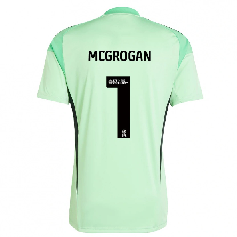 Danxen Børn Emily Mcgrogan #1 Lys Grøn Sort Målmandstrøje 2025/26 Trøje T-shirt