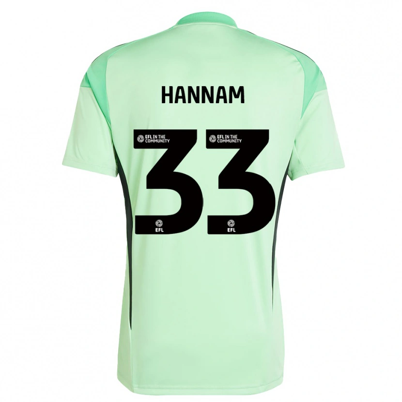 Danxen Børn Shawna Hannam #33 Lys Grøn Sort Målmandstrøje 2025/26 Trøje T-shirt