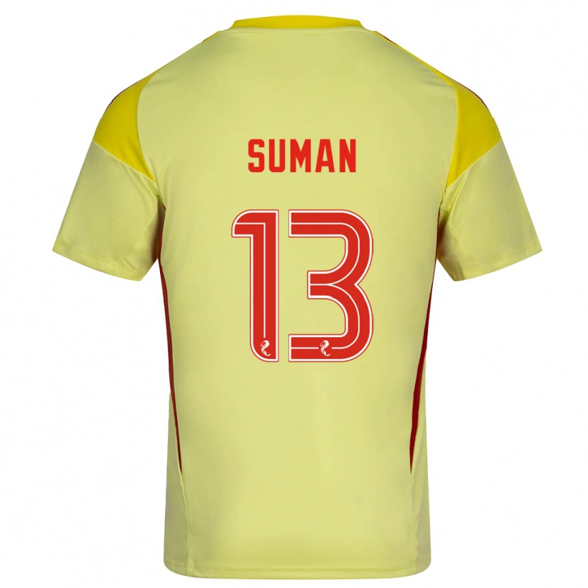 Danxen Børn Nick Suman #13 Gul Rød Målmandstrøje 2025/26 Trøje T-shirt
