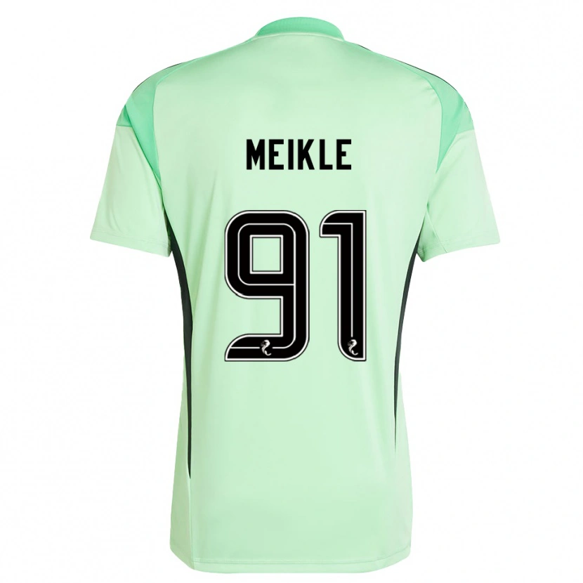 Danxen Børn Jamie Meikle #91 Lys Grøn Sort Målmandstrøje 2025/26 Trøje T-shirt