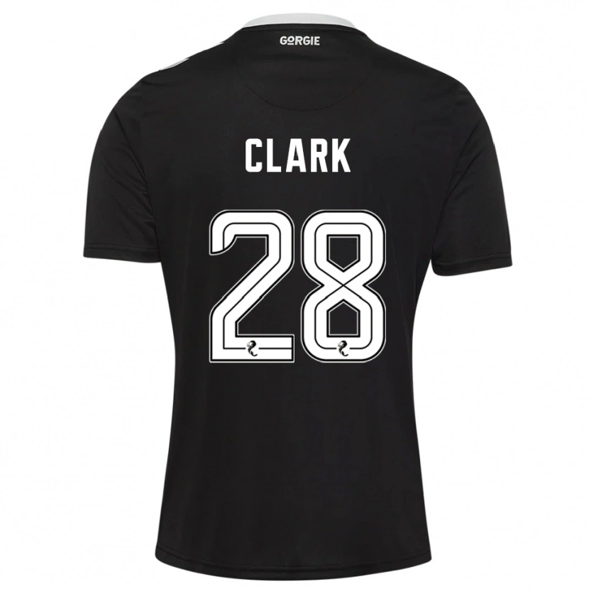 Danxen Børn Zander Clark #28 Sort Bordeaux Målmandstrøje 2025/26 Trøje T-shirt