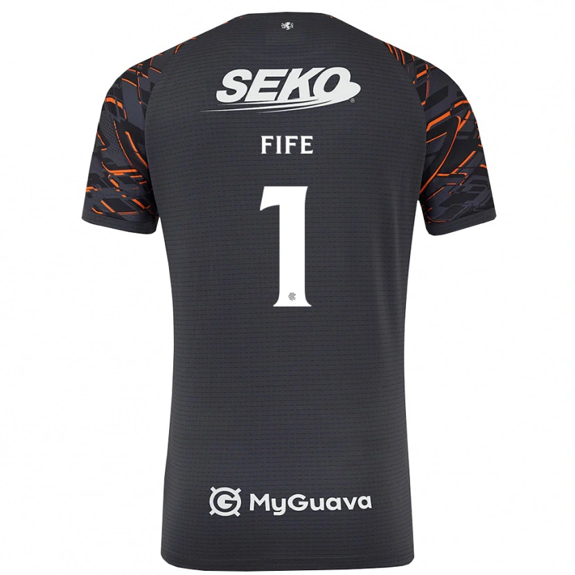 Danxen Børn Jenna Fife #1 Mørk Grå Målmandstrøje 2025/26 Trøje T-shirt