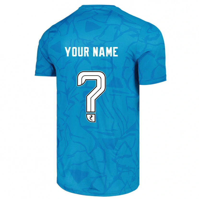 Danxen Børn Hibernian FC Blå Hvid Målmandstrøje 2025/26 Trøje T-shirt