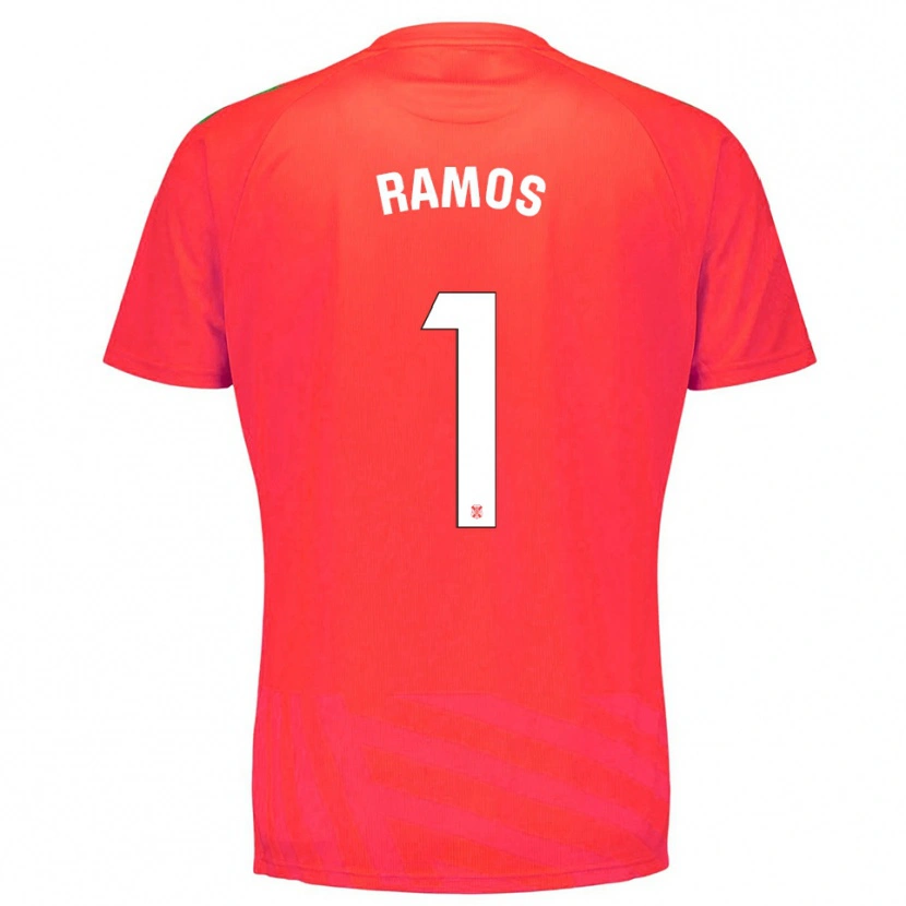 Danxen Børn Moha Ramos #1 Rød Hvid Målmandstrøje 2025/26 Trøje T-shirt