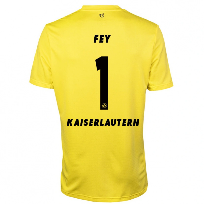 Danxen Børn Tyler Fey #1 Gul Sort Målmandstrøje 2025/26 Trøje T-shirt