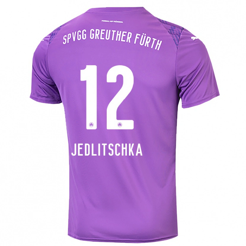 Danxen Børn Moritz Jedlitschka #12 Lilla Hvid Målmandstrøje 2025/26 Trøje T-shirt