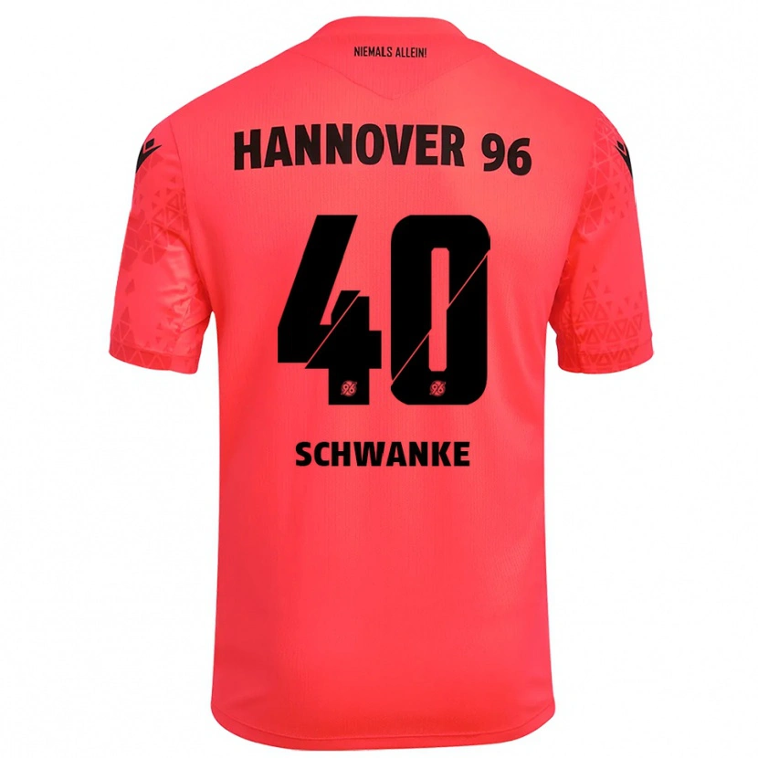 Danxen Børn Jonas Schwanke #40 Rød Sort Målmandstrøje 2025/26 Trøje T-shirt