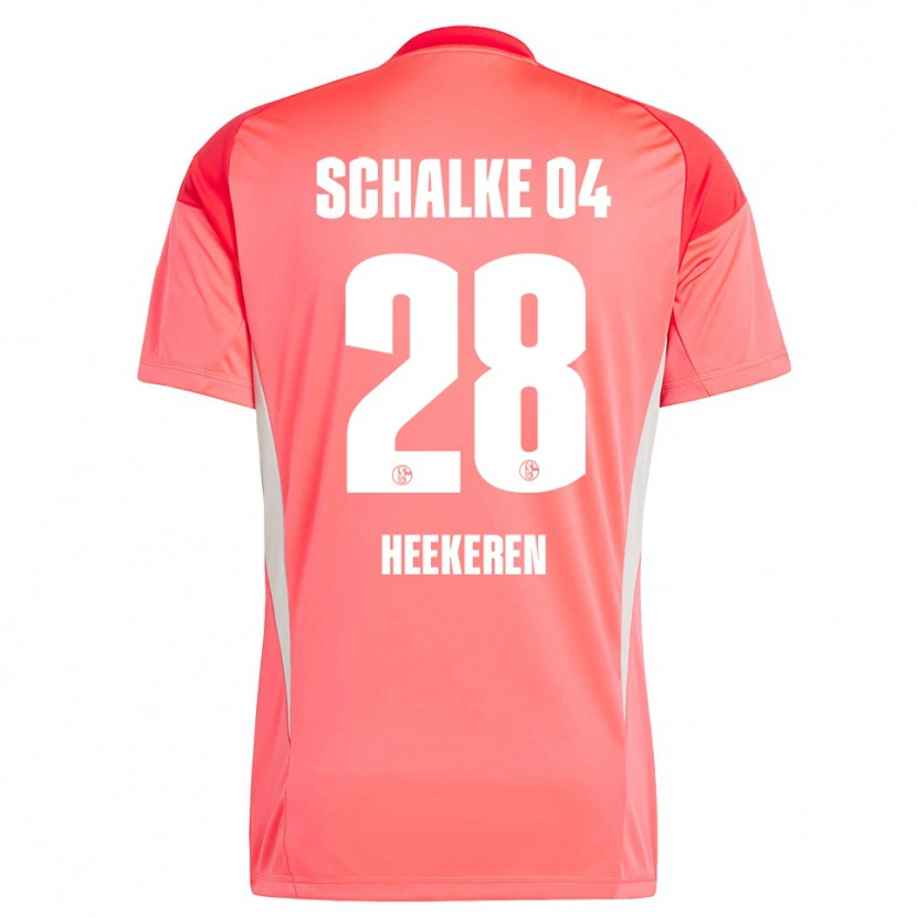 Danxen Børn Justin Heekeren #28 Koralrød Målmandstrøje 2025/26 Trøje T-shirt