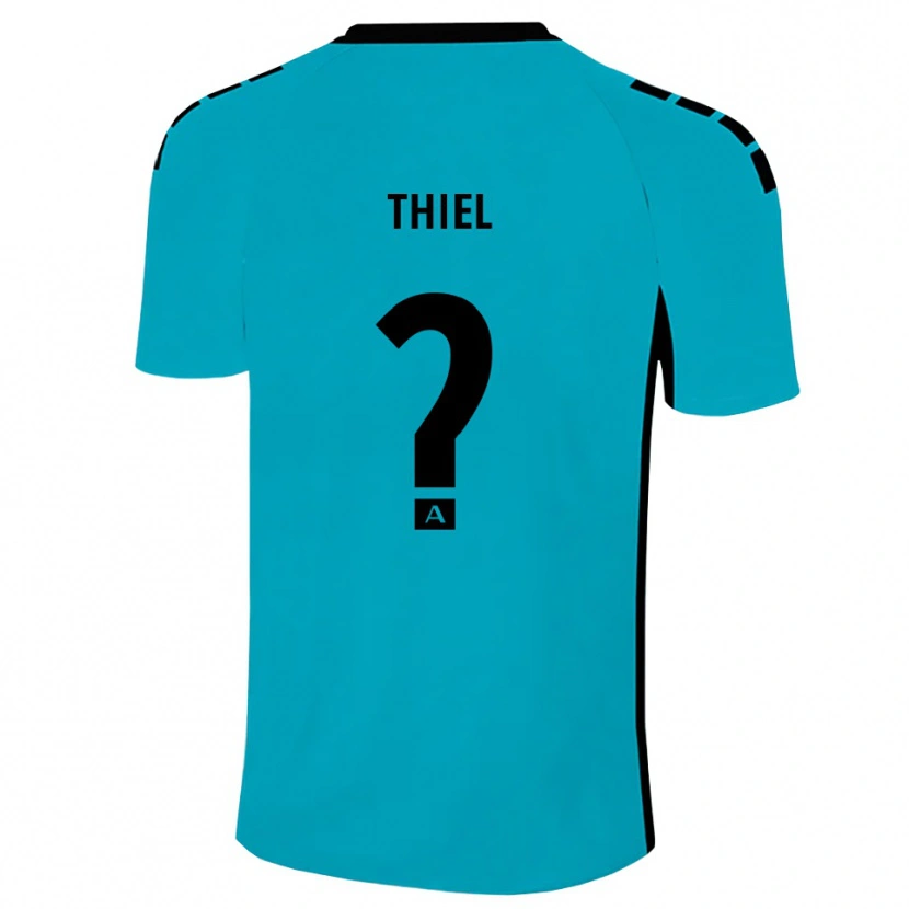 Danxen Børn David Thiel #0 Cyan Målmandstrøje 2025/26 Trøje T-shirt