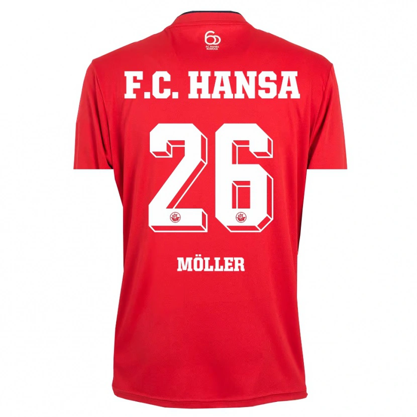 Danxen Børn Andreas Möller #26 Rød Hvid Målmandstrøje 2025/26 Trøje T-shirt