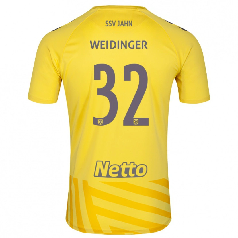 Danxen Børn Alexander Weidinger #32 Gul Grå Målmandstrøje 2025/26 Trøje T-shirt