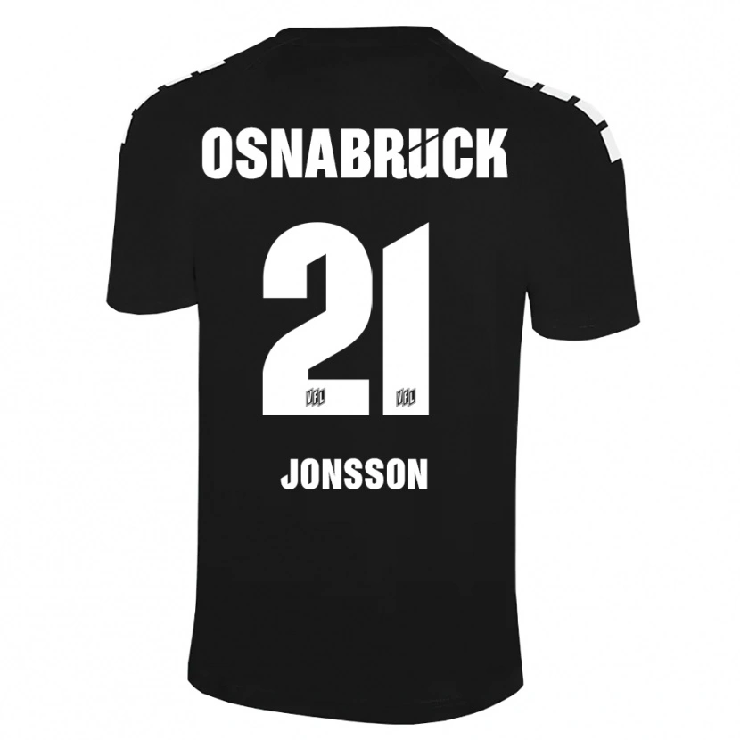Danxen Børn Lukas Jonsson #21 Sort Hvid Målmandstrøje 2025/26 Trøje T-shirt