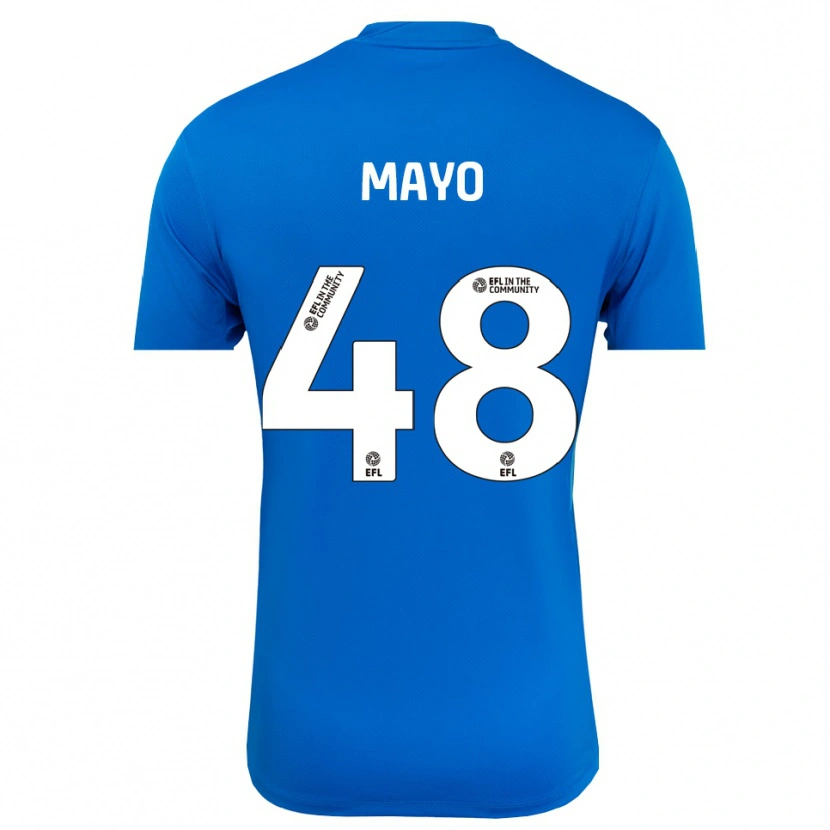 Danxen Børn Bradley Mayo #48 Blå Hvid Målmandstrøje 2025/26 Trøje T-shirt