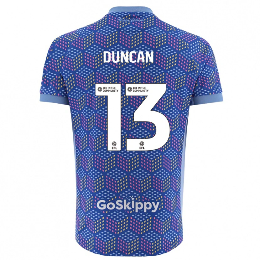 Danxen Børn Joe Duncan #13 Blå Sort Målmandstrøje 2025/26 Trøje T-shirt