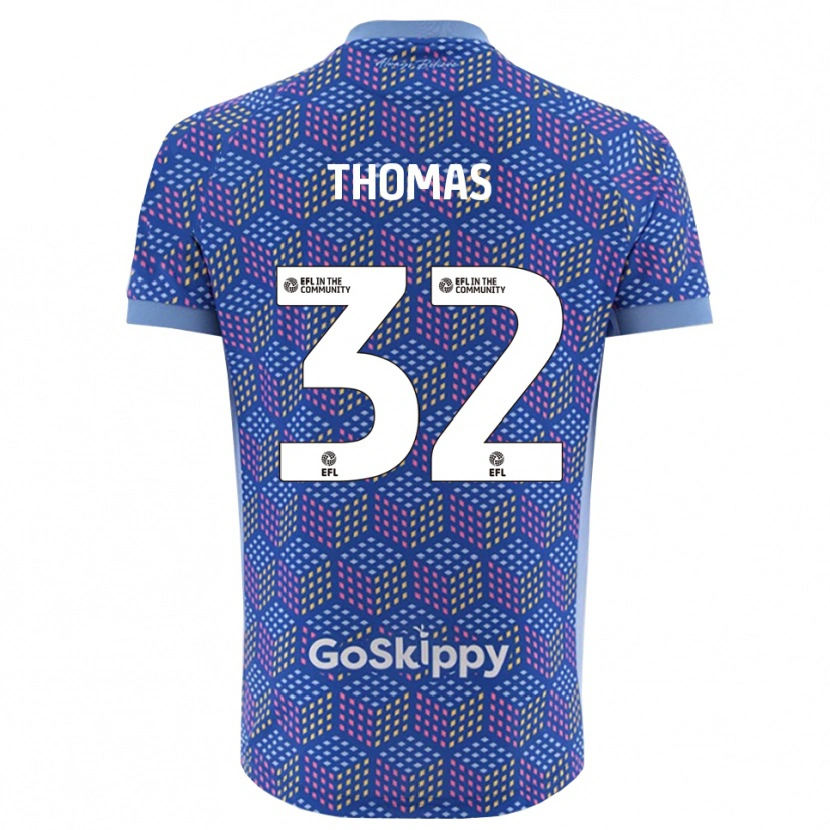 Danxen Børn Lewis Thomas #32 Blå Sort Målmandstrøje 2025/26 Trøje T-shirt