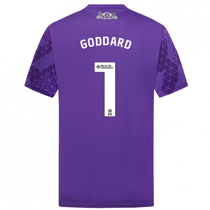 Danxen Børn Felix Goddard #1 Lilla Hvid Målmandstrøje 2025/26 Trøje T-shirt