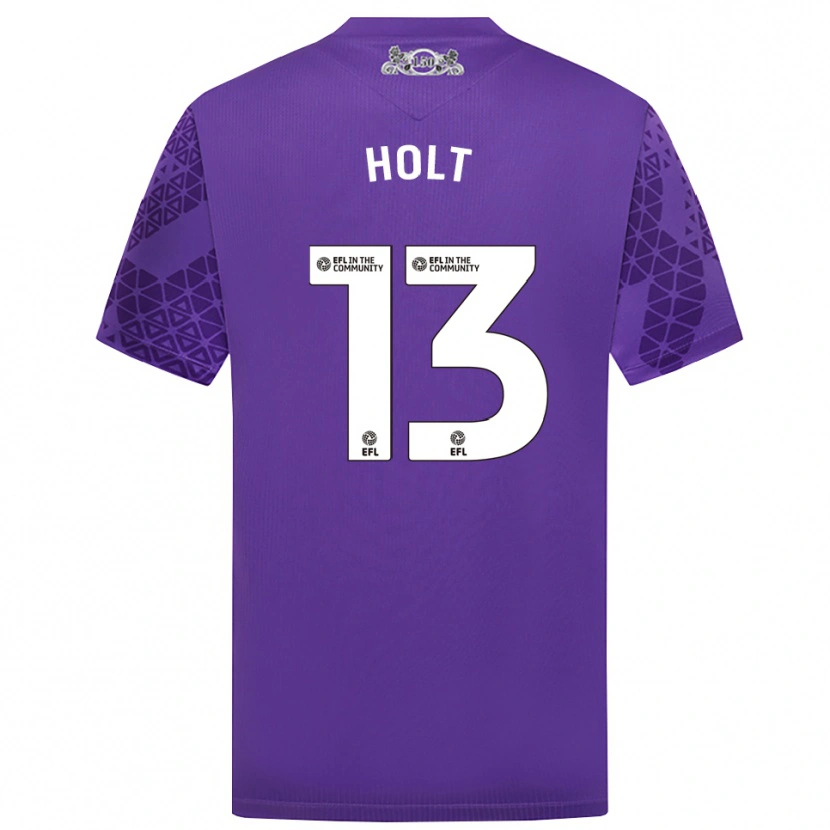 Danxen Børn Harry Holt #13 Lilla Hvid Målmandstrøje 2025/26 Trøje T-shirt