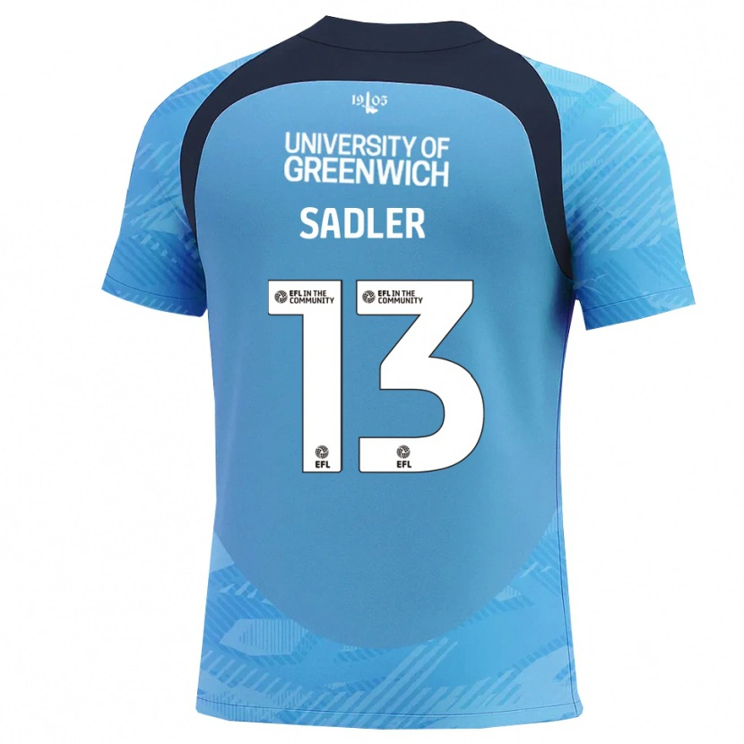 Danxen Børn Jude Sadler #13 Blå Hvid Målmandstrøje 2025/26 Trøje T-shirt