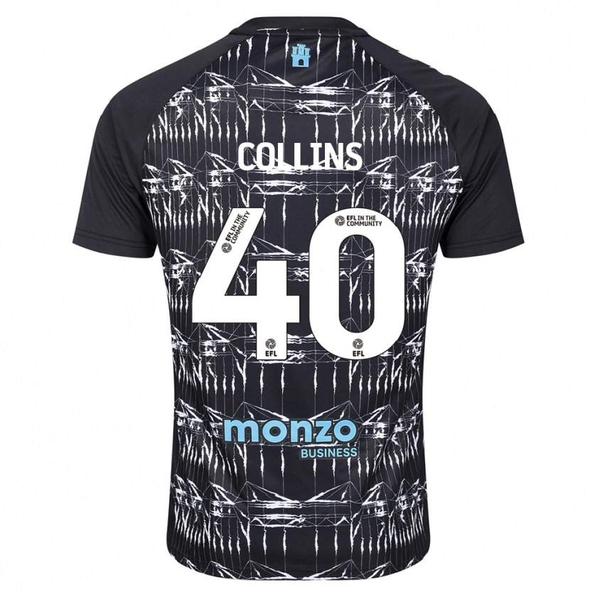 Danxen Børn Brad Collins #40 Sort Blå Målmandstrøje 2025/26 Trøje T-shirt