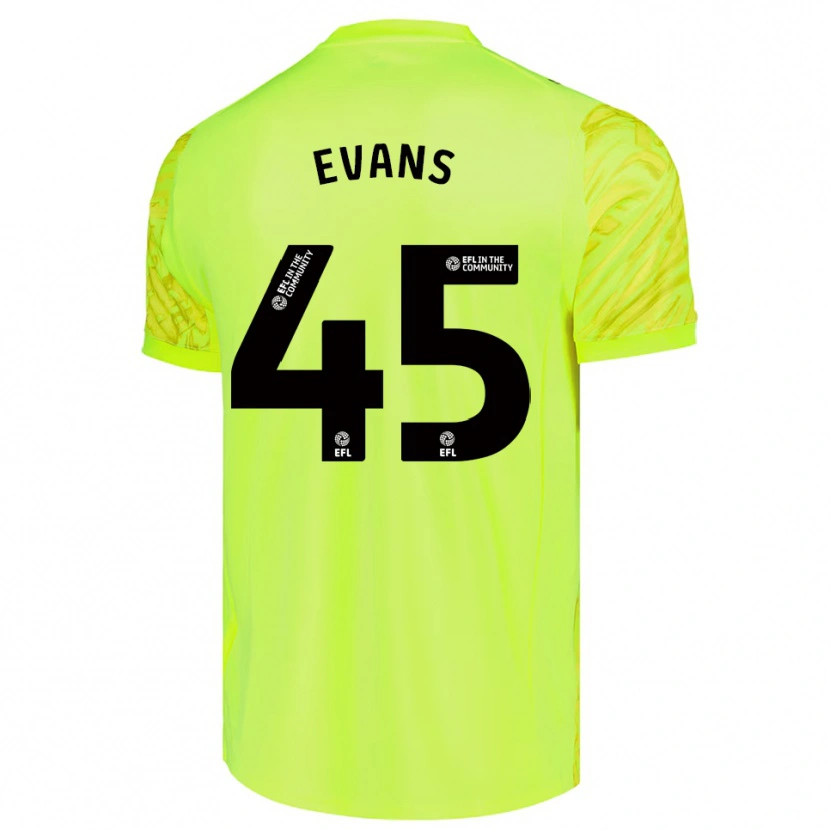 Danxen Børn Harry Evans #45 Fluorescerende Grøn Målmandstrøje 2025/26 Trøje T-shirt
