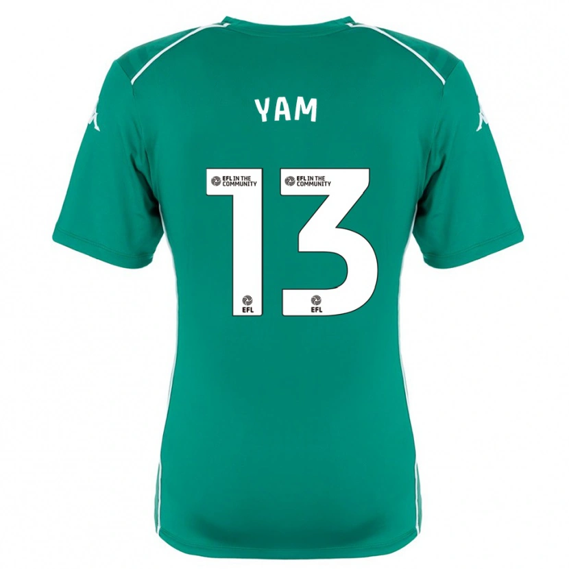 Danxen Børn Callum Yam #13 Grøn Hvid Målmandstrøje 2025/26 Trøje T-shirt