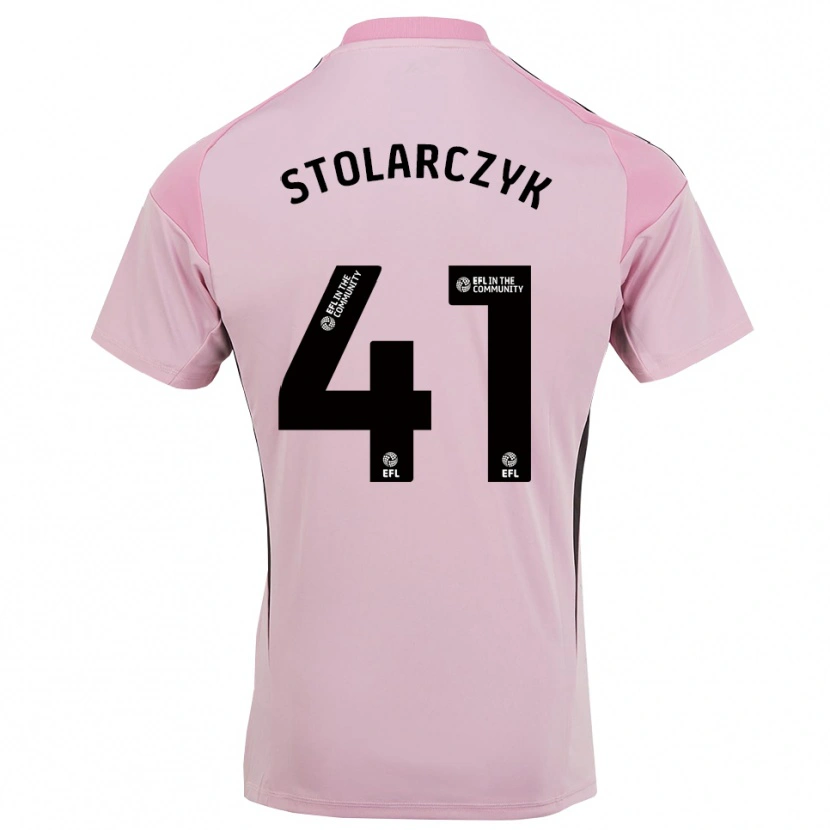 Danxen Børn Jakub Stolarczyk #41 Kirsebærblomme Pink Målmandstrøje 2025/26 Trøje T-shirt
