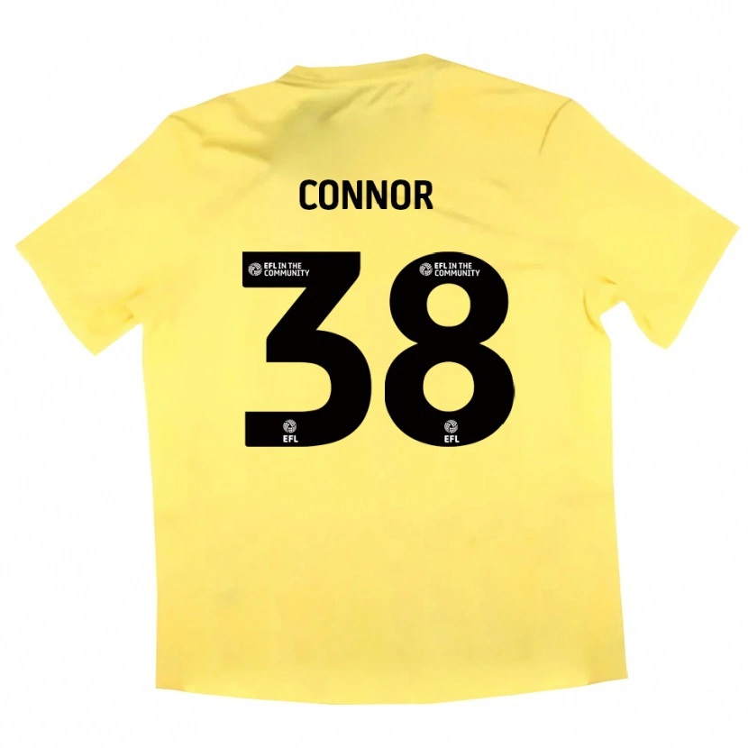 Danxen Børn Shea Connor #38 Gul Sort Målmandstrøje 2025/26 Trøje T-shirt
