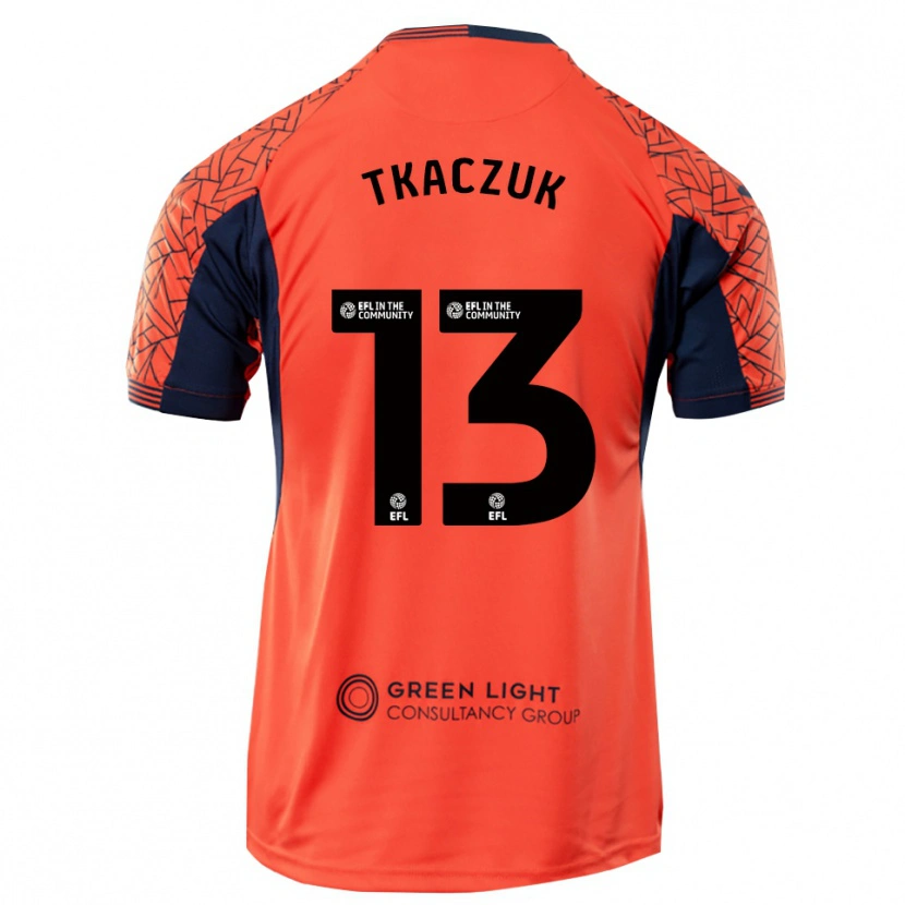 Danxen Børn Nikodem Tkaczuk #13 Orange Sort Målmandstrøje 2025/26 Trøje T-shirt