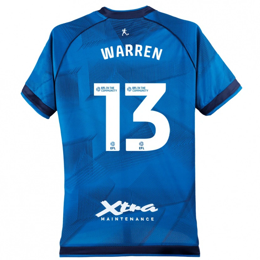 Danxen Børn Charlie Warren #13 Blå Hvid Målmandstrøje 2025/26 Trøje T-shirt