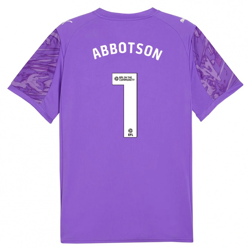 Danxen Børn Oscar Abbotson #1 Lilla Hvid Målmandstrøje 2025/26 Trøje T-shirt