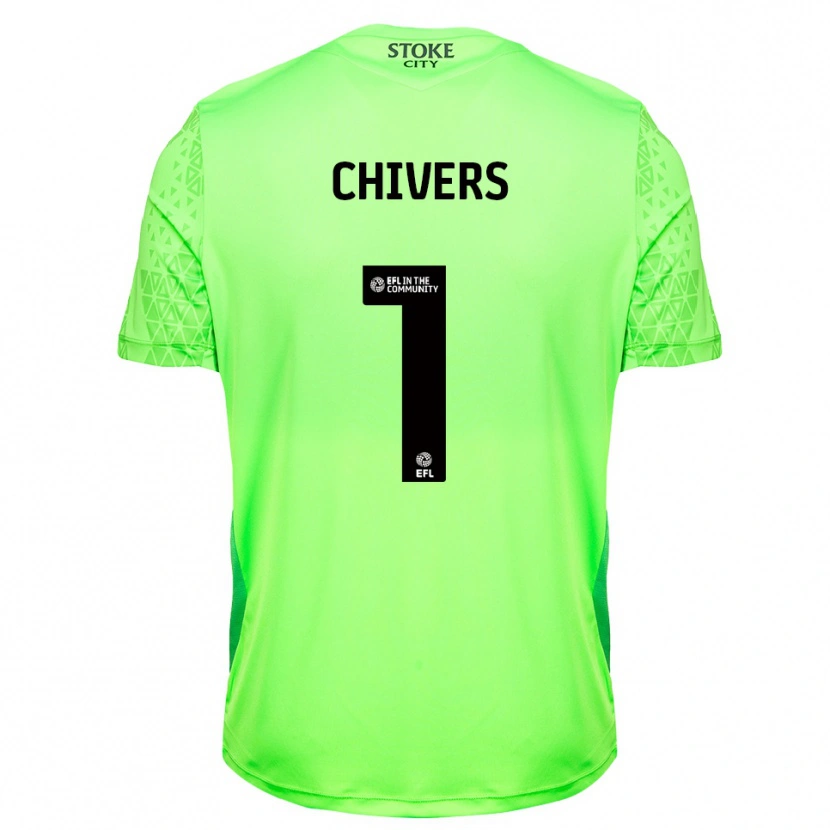Danxen Børn Ben Chivers #1 Grøn Sort Målmandstrøje 2025/26 Trøje T-shirt